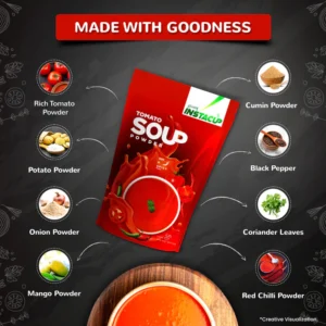 ATLANTIS INSTACUP Hot and Spicy Instant Tomato Soup Powder | designed for Making Soup in a Vending Machine| 500 gms Hover Image