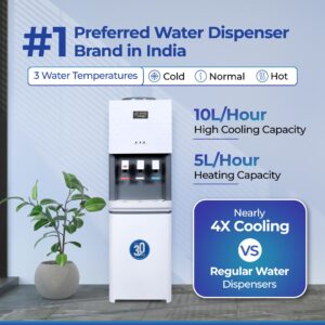 ATLANTIS JUMBO PLUS Hot Normal & Cold Water Dispenser | Floor Standing | 10Litres/Hour High Cooling Capacity Hover Image