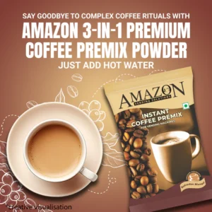 AMAZON Premium 3-in-1  Coffee Premix Powder | Suitable for Vending Machines and Manual Use- Just Add Hot Water Hover Image