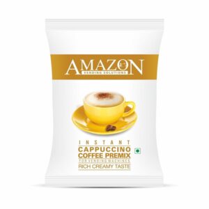 AMAZON 3 in 1 Instant Cappuccino Coffee Premix | Rich Creamy Taste | Suitable for Vending Machines and Manual Use- Just Add Hot Water