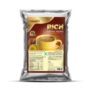 AMAZON Rich 3-in-1 Coffee Premix – 1kg Pack | Suitable for Vending Machines and Manual Use- Just Add Hot Water