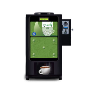 ATLANTIS NEO COIN OPERATED 3-Lane Tea and Coffee Vending Machine - Dedicated Hot Water