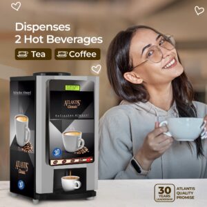 ATLANTIS CLASSIC – 2 Lane Tea Coffee Vending Machine – 3 Ltrs hot Tank