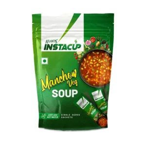ATLANTIS Instacup Manchow Veg Single Serve Sachets Soup Pack |  Zesty Flavor 18 Sachets X 20 Grams | Just Add Hot Water & Stir