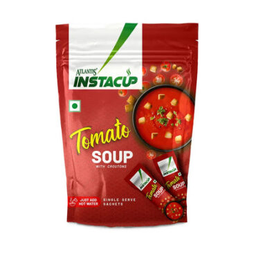 ATLANTIS INSTACUP Croutons Tomato Single Serve Sachets Soup Pack | 18 Sachets X 20 Grams Pack | Just Add Hot Water & Stir
